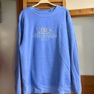 Blue 84 Aspen Snowmass Light Blue Crewneck Sweatshirt